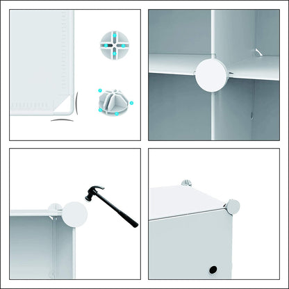 HOMIDEC Schuhregal Schuhaufbewahrung – Kunststoff 56 Paar