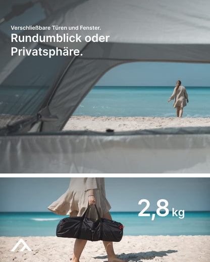 qeedo Quick Palm Strandmuschel für 2 Personen mit UV-Schutz 80+