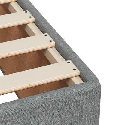 vidaXL Polsterbett Doppelbett Hellgrau Stoff 140x190cm