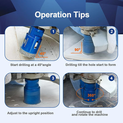 Diamantbohrer Set Fliesen Granit Marmor – 20/35/50/68mm Trockenbohren