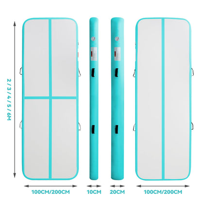 Airtrack Tumblingmatte Aufblasbar 2M x 10cm – inkl. Luftpumpe