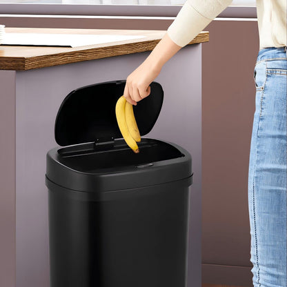 Five Stars® Sensor-Mülleimer 60L Edelstahl Schwarz