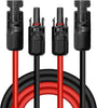 IJIAMY Solarkabel Verlängerungskabel 4 mm² 10 m Rot/Schwarz mit vormontierten Solarsteckern