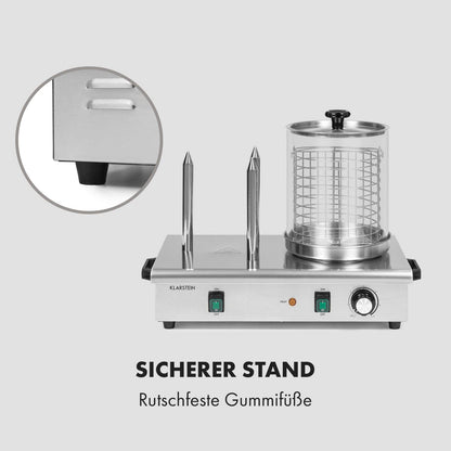 Klarstein Wurstfabrik Pro 600 Hot Dog Maker – Silber