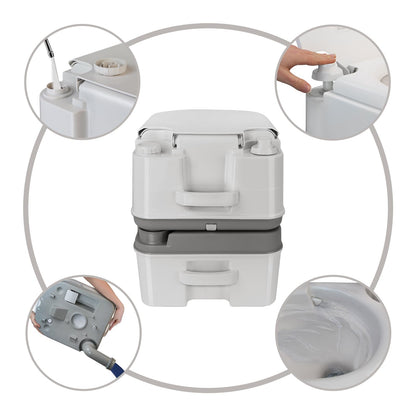 BB Sport mobile Campingtoilette 24l Kolbenpumpe mit Papierfach