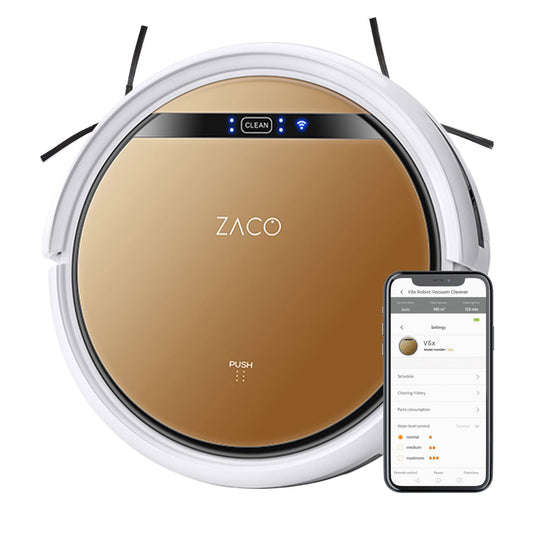 ZACO V5x Saug- & Wischroboter – WLAN, App, 8.1cm flach
