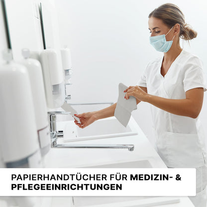 ARNOMED Papierhandtücher ZZ-Falz, 25 x 23 cm, 10000 Stück, 1-lagig