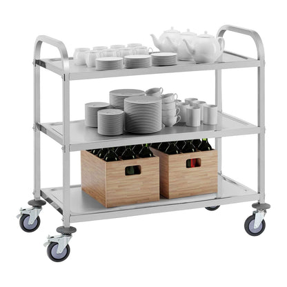 Royal Catering RCSW 3A Servierwagen 3 Etagen Edelstahl