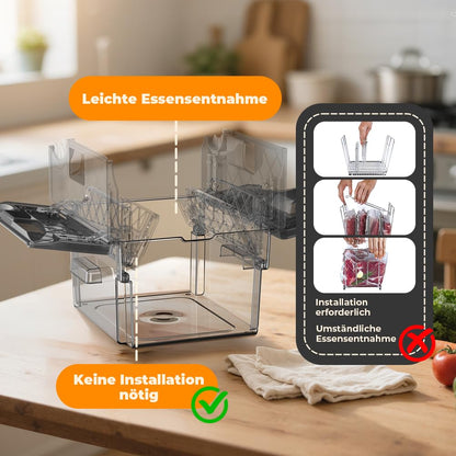 Vihoom Sous Vide Behälter 11L mit Deckel und Rost, Grau