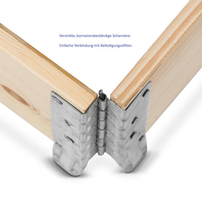 gardivo Hochbeet 120x80x20 cm - 3-teiliger Palettenrahmen Holz