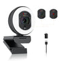 Angetube 4K Webcam mit Licht. Schwarze, rechteckige USB-Kamera mit integriertem Licht für 4K-Streaming an PC/Mac.