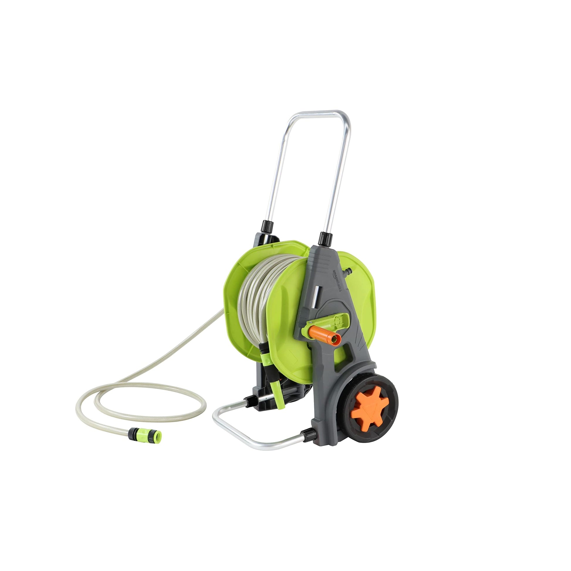 Amazon Basics Schlauchwagen mit Schlauch, 30 m, Grün/Grau aus Kunststoff