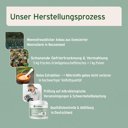 AniForte Grünlippmuschelpulver Hund 500g – Vollfettqualität