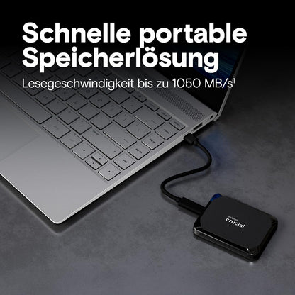 Crucial X9 Portable Externe SSD 4TB – Hochleistung USB-C 3.2