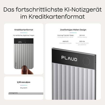 Plaud Note Pro KI-Diktiergerät mit Transkription und 50 h Aufnahme