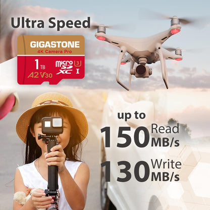 GIGASTONE 1TB MicroSDXC Speicherkarte - A2 V30 U3