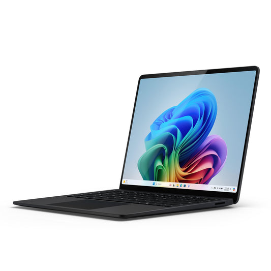 Microsoft Surface Laptop 15" Copilot+ PC Snapdragon X Elite Schwarz. Schwarzer Laptop für mobiles Arbeiten und Copilot+-Funktionen.