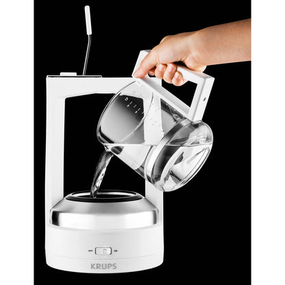 KRUPS KM468210 Kaffee-Druckbrühautomat - Edelstahl, Weiss