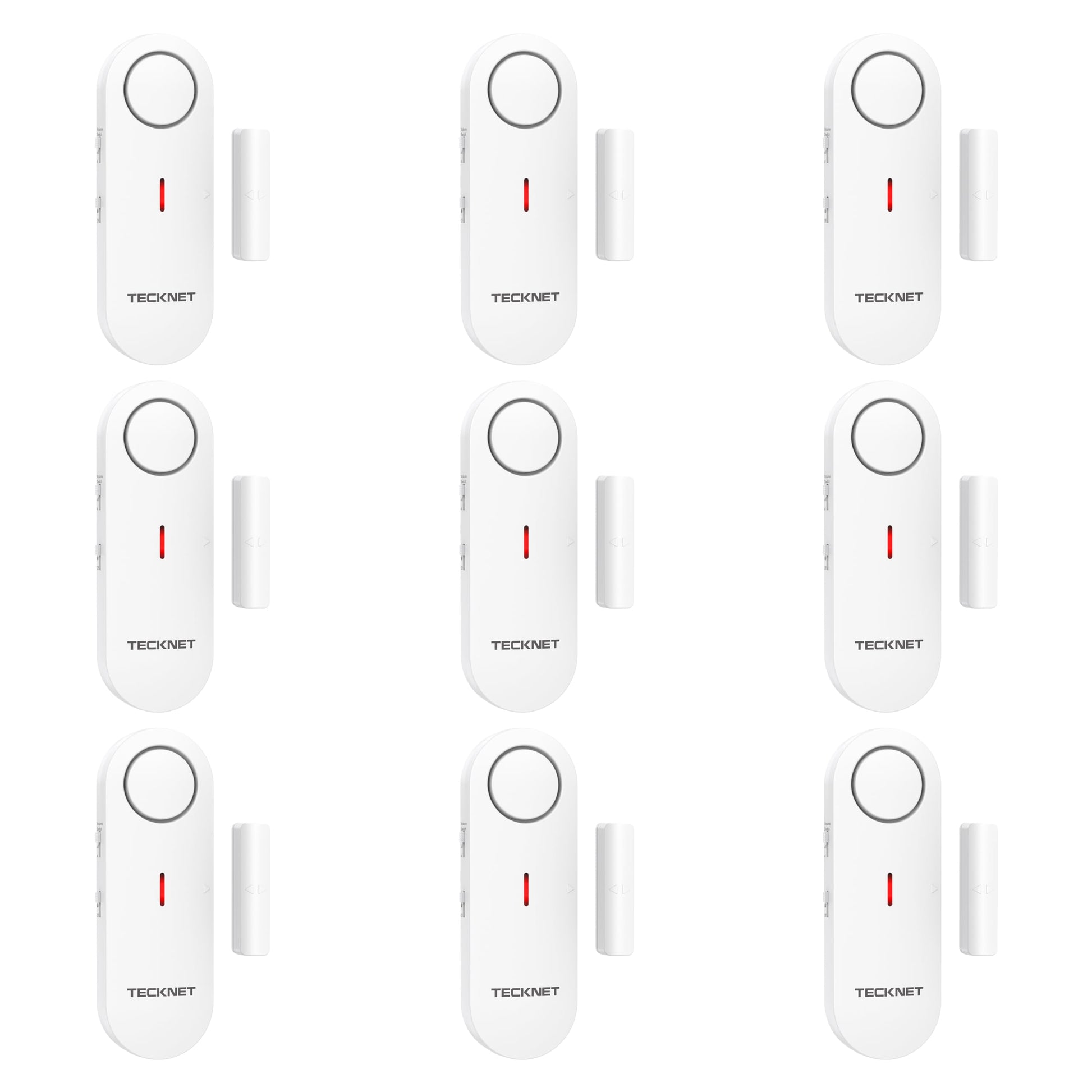 TECKNET Türalarm Fensteralarm Set, kabellose Alarmanlage, 9-teilig