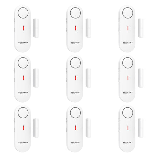 TECKNET Türalarm Fensteralarm Set, kabellose Alarmanlage, 9-teilig