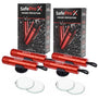 SafePro X Notfallhammer mit Gurtschneider und Glasbrecher, 4er-Pack – kompakt mit ergonomischem Griff