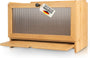 AH Bambus Brotkasten mit Schneidebrett und Acryltür, 40 x 26 x 23 cm – Brotaufbewahrung mit Magnetverschluss
