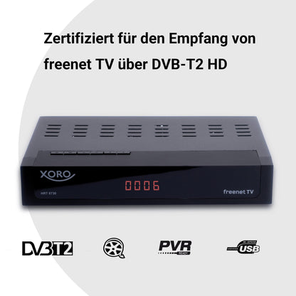 Xoro HRT 8730 DVB-C/T2 HD Receiver mit USB Mediaplayer, PVR