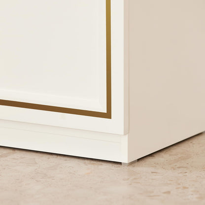 SoBuy BZR87-W Badezimmer Hochschrank mit Wäschesack Weiss