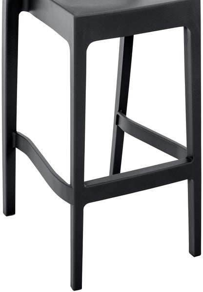 CLP Barhocker Maya 2er Set – Schwarz, Wetterfester Kunststoff
