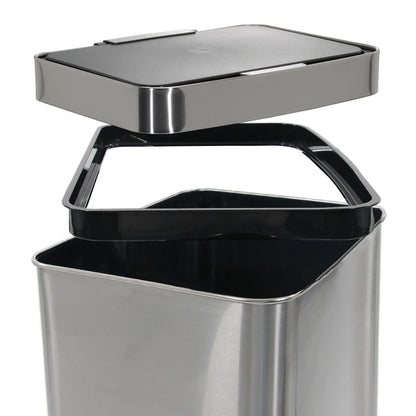hjh OFFICE 830045 CLEAN IV Sensor Mülleimer 60L Edelstahl Silber