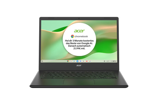 Acer Chromebook 314 CBOA314-1H-C32M Laptop, 14 Zoll, schwarz. Zum Arbeiten, Lernen und Surfen.