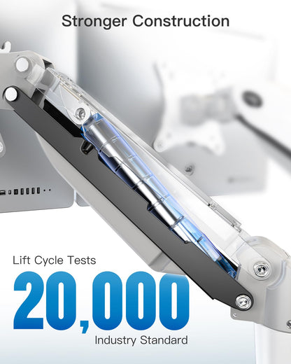 HUANUO Monitor Halterung 2 Monitore Bildschirmhalterung - Weiss