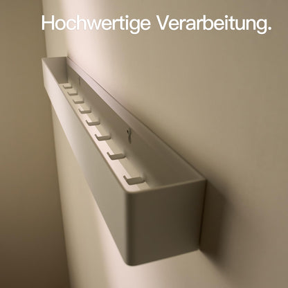 Designfabrik Hamburg Wandgarderobe mit versteckten Haken - Weiss 80 cm