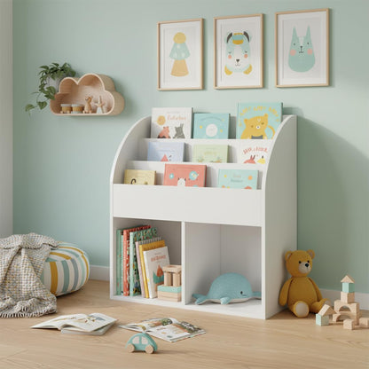 Bellabino Koro Kinder-Bücherregal, 5 Fächer, Holzwerkstoff, weiss