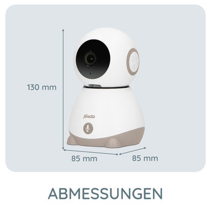 Alecto SMARTBABY10BE Video Babyphone – WLAN, Weiss/Beige
