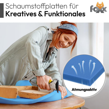 Foxx Schaumstoffplatte RG25 110x200x3 cm, mittelfester PU-Schaum
