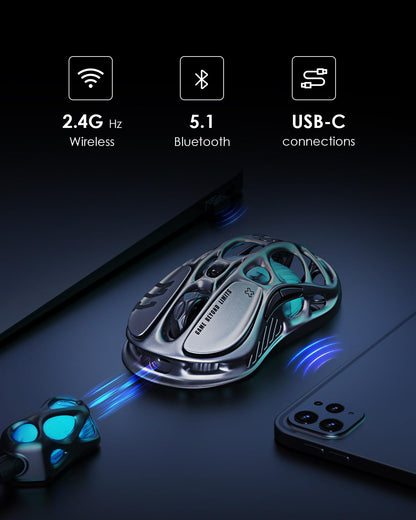 GravaStar Mercury M1 Pro Kabellose Superlight Gaming Maus – Gunmetal