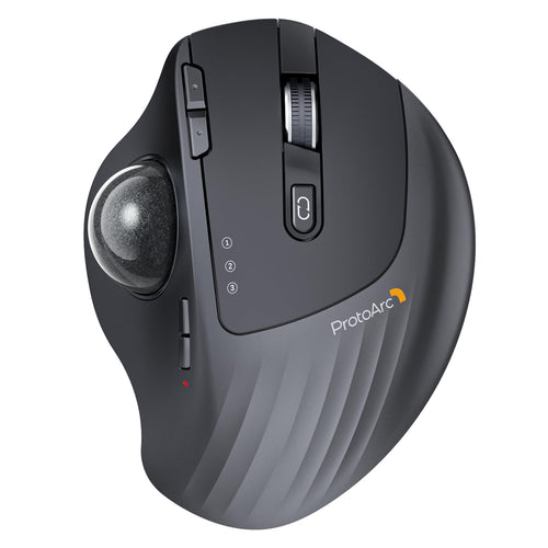 ProtoArc EM01 NL Trackball-Maus, kabellos, Bluetooth, 5 DPI, schwarz