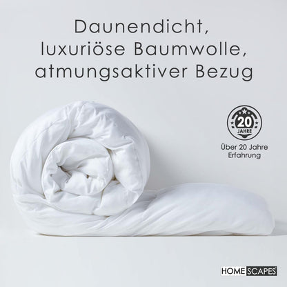Homescapes Winter Bettdecke Entenfeder-Daunen 135x200 cm