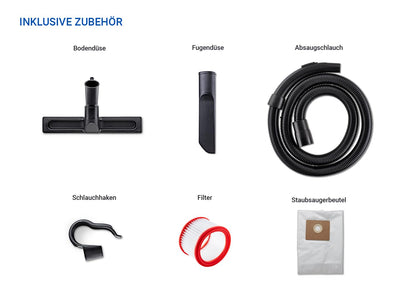 Nilfisk Multi II 30L T Nass Trockensauger mit Steckdose - Staubsauger für Werkstatt, Haus, Garten und Auto (1400 W)