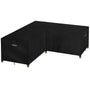 Dokon Gartenmöbel Abdeckung L-Form Ecksofa wasserdicht 250x250x110 cm in Schwarz aus Oxford-Gewebe