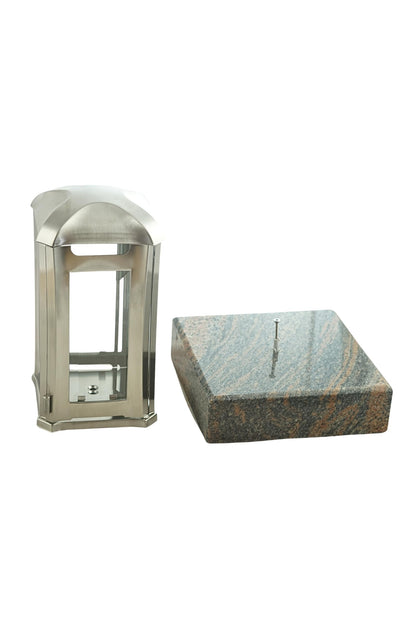 designgrab AEL5 Venezia Edelstahl-Grablampe - Silber