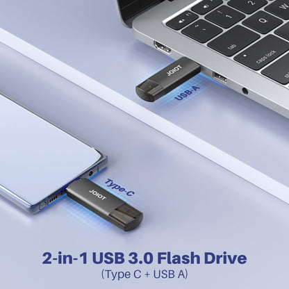 JOIOT U207 USB Stick 256 GB, USB-C und USB-A, USB 3.0