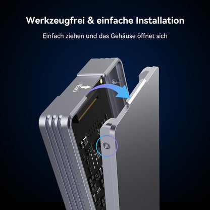 ANYOYO M.2 NVMe SSD Gehäuse 40Gbps – USB 4/Thunderbolt