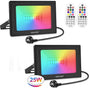 MEIKEE RGB LED Strahler 25W mit Fernbedienung, IP66, 2er-Set