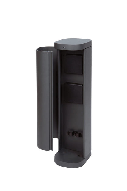Bold 19448 Volo Steckdosensäule Garten Anthrazit 2x Schuko IP44