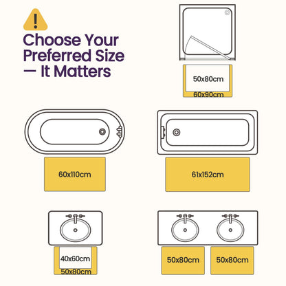 DEXI Badteppich rutschfest für Badezimmer – Grau, 61x152 cm