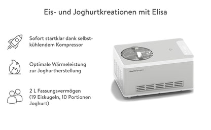 SPRINGLANE Elisa 2,0 L Eismaschine & Joghurtbereiter – Silber