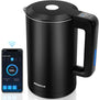 Aigostar Smart Wasserkocher mit Temperatureinstellung, 1,7 L, schwarz, doppelwandig, mit LED-Temperaturanzeige am Griff