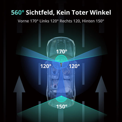 BOTSLAB 4 Kanal Dashcam Autokamera - 3K+3FHD, GPS WiFi